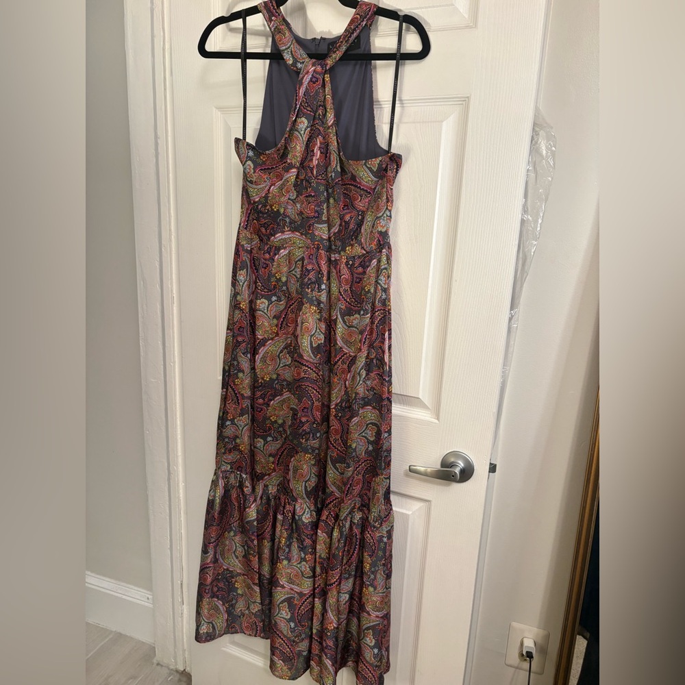 Laundry by Shelli Segal Paisley Maxi Dress Size 8 Boho Ruffle Flowy Sleeveless - Picture 3 of 8